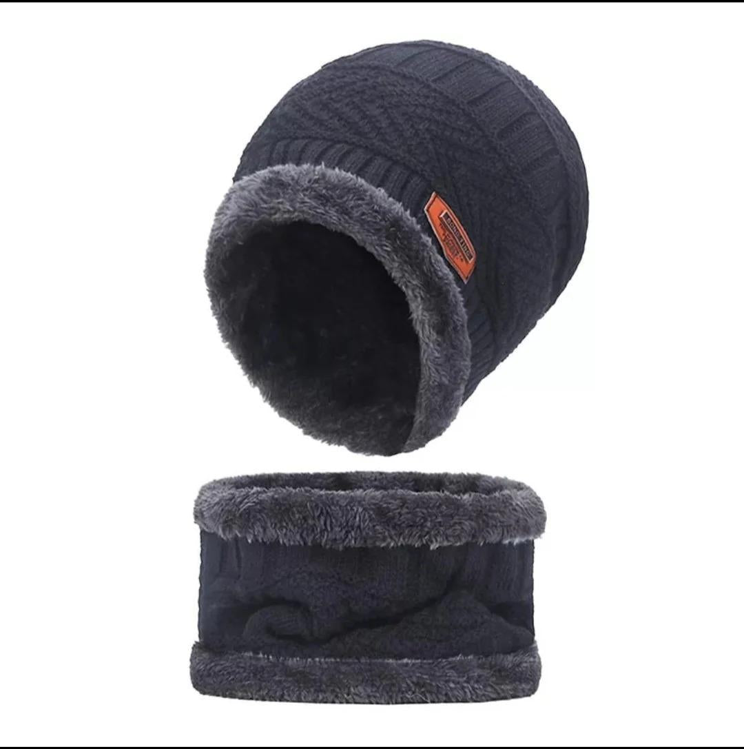 2 Pcs Wool Textured Beanie And Neck