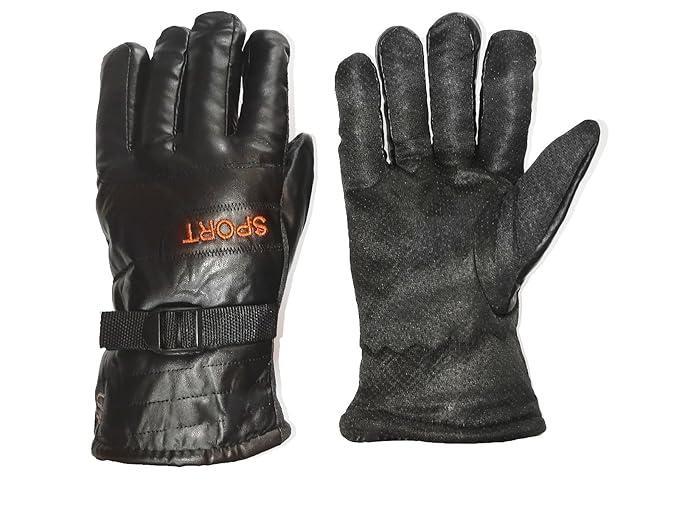 2 Pcs Rexine Plain Leather Gloves 1